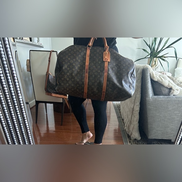 Authentic Vintage Louis Vuitton Keepall 60. With luggage tag and combo lock - Picture 8 of 14